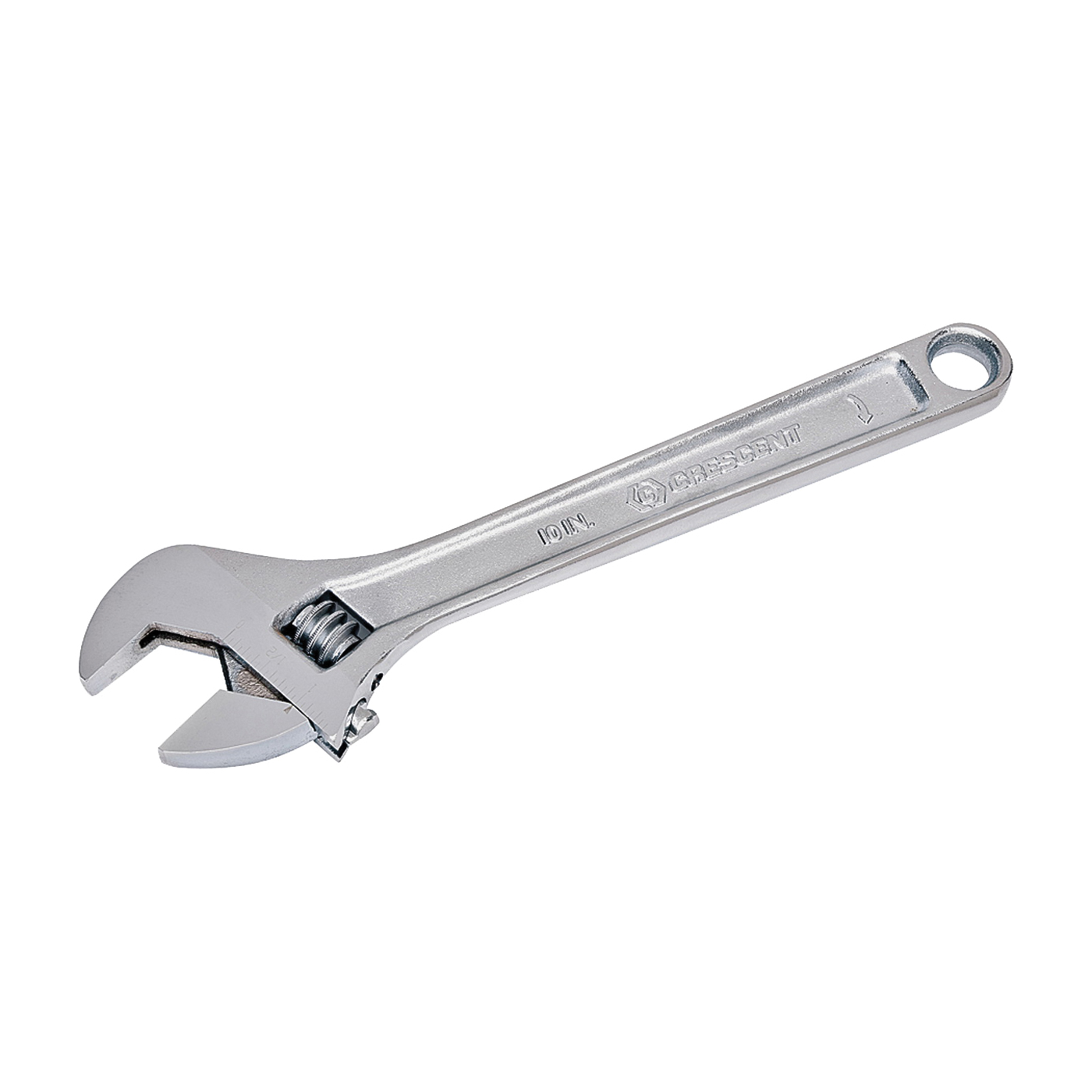 AC210VS Adjustable Wrench, 10 in OAL, 1.313 in Jaw, Steel, Chrome, Non-Cushion Grip Handle