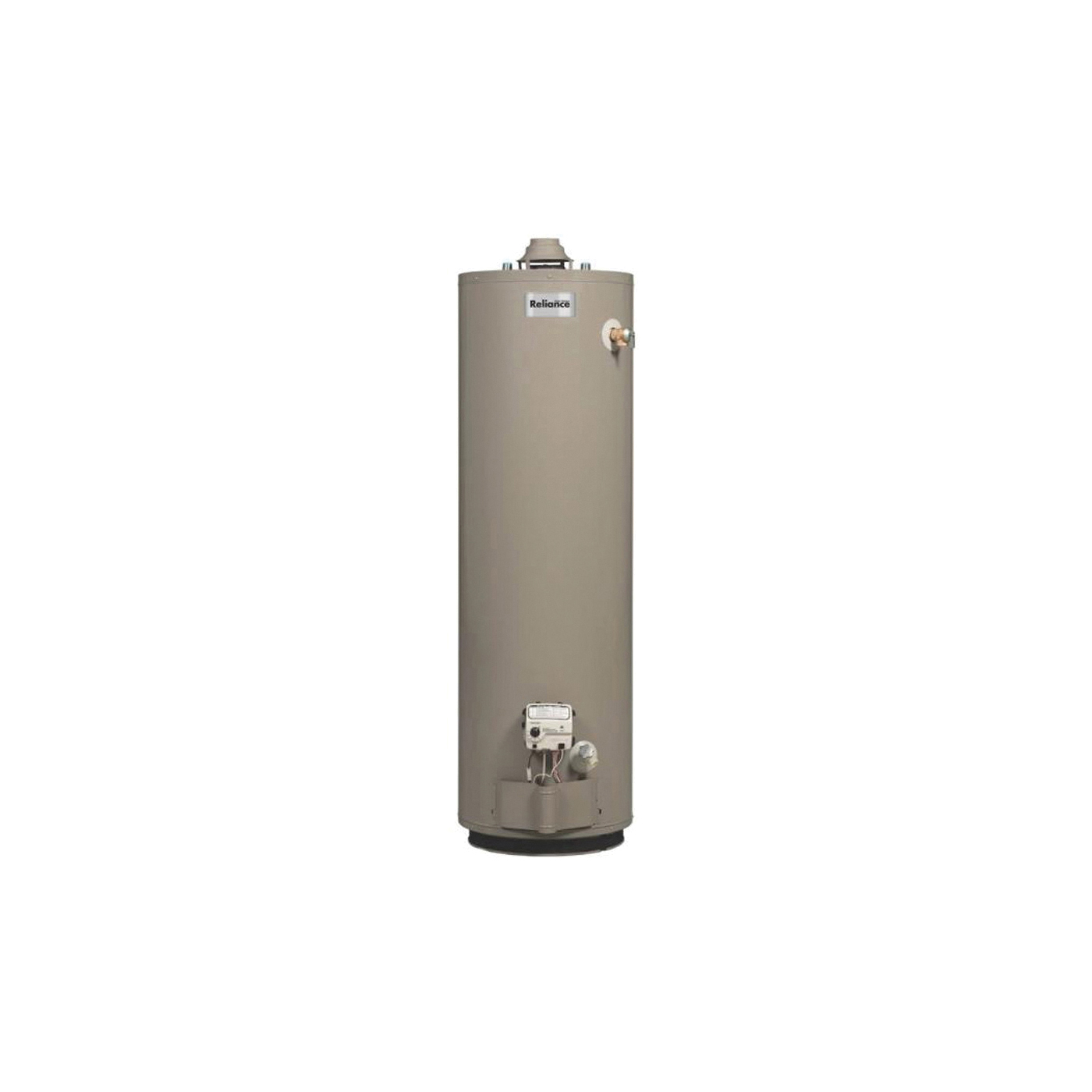 Reliance 6 40 POCT Gas Water Heater, Propane, 40 gal Tank, 65 gph, 35500 Btu BTU, 0.66 Energy Efficiency