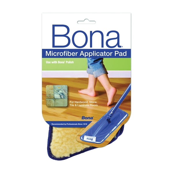 Bona AT0002424 Applicator Pad, 15 in L, 4 in W, Microfiber Cloth, Machine Washable: Yes - 1