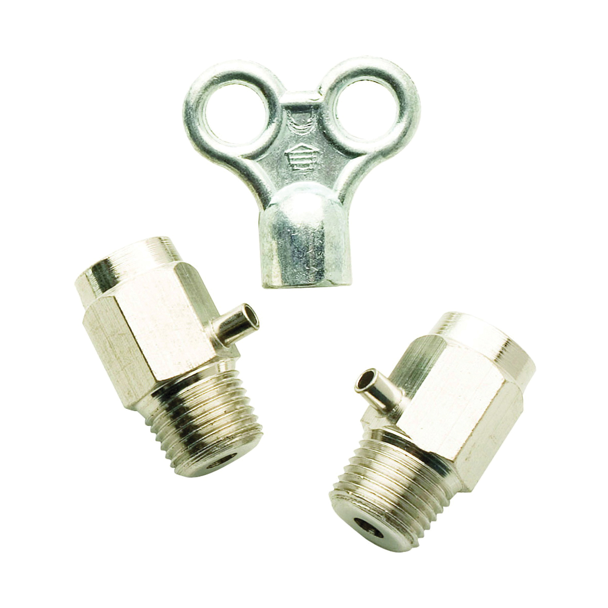 PP827-9 Loose Key Air Valve with Key, 1/8-27 in Connection, NPT, Brass, Chrome