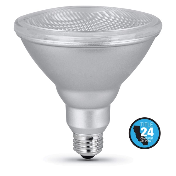 Feit Electric PAR38DM/930CA LED Lamp, Flood/Spotlight, PAR38 Lamp, 90 W Equivalent, E26 Lamp Base, Dimmable, Silver - 1