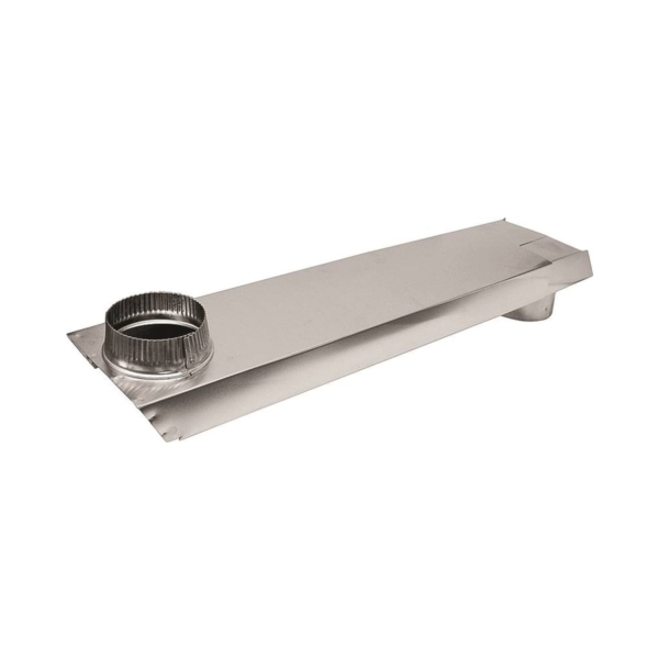 3006 Dryer Vent Duct, 2 in W, 6 in H, 90 deg Angle, Aluminum