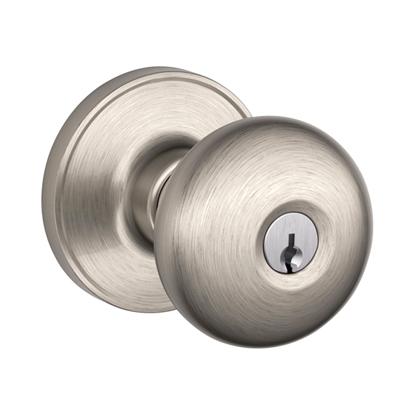 J Series J54 STR 619 Entry Knob, Knob Handle, Satin Nickel, Metal, C Keyway, Re-Key Technology: Traditional