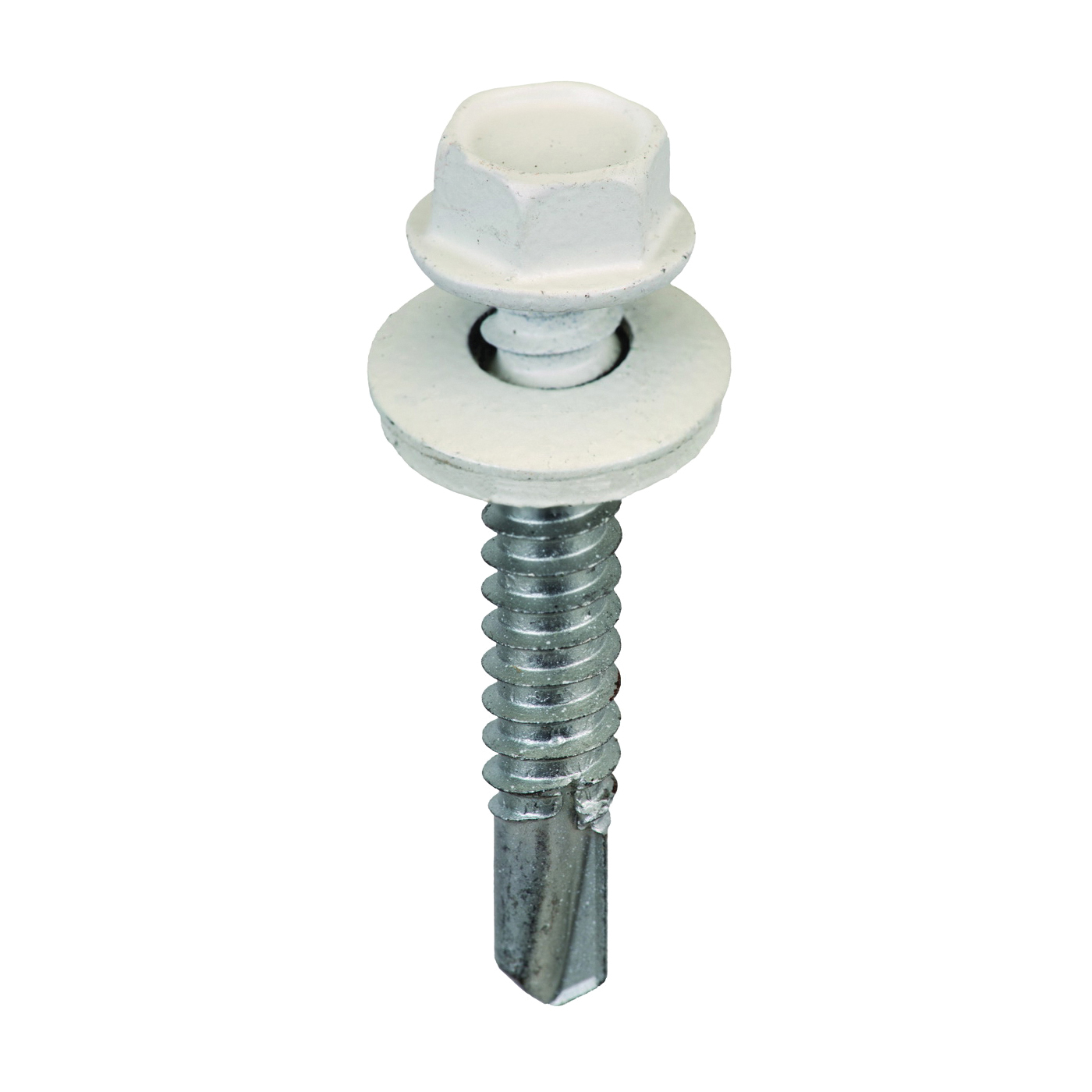 SW-MM1412W250 Screw, #14 Thread, Hex Drive, Self-Drilling, Self-Tapping Point, Steel, 250 BAG