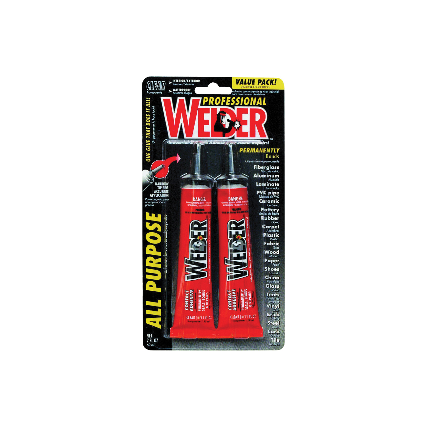 730657 Welder Adhesive, Glue, Strong Solvent, Clear, 1 oz Tube