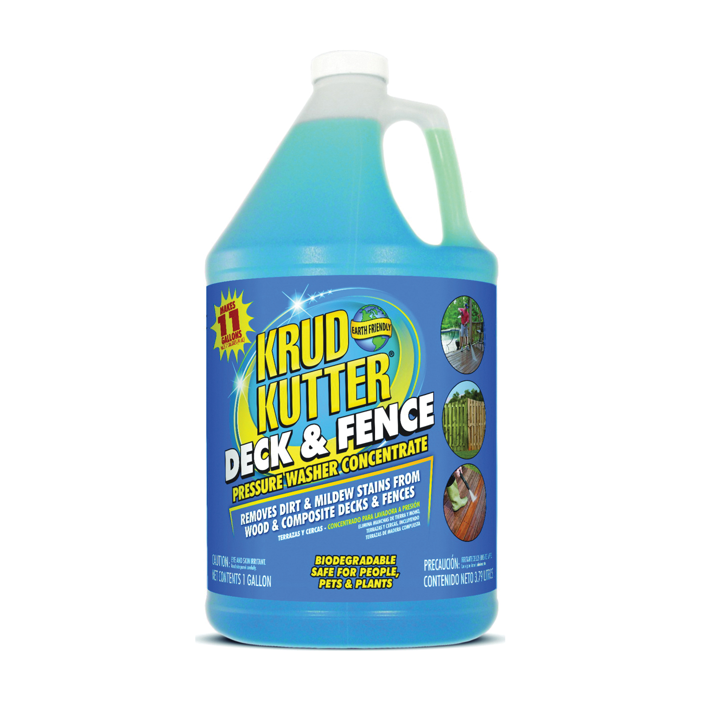 Krud Kutter DF014 Deck and Fence Cleaner, Liquid, Mild, 1 gal, Bottle - 1