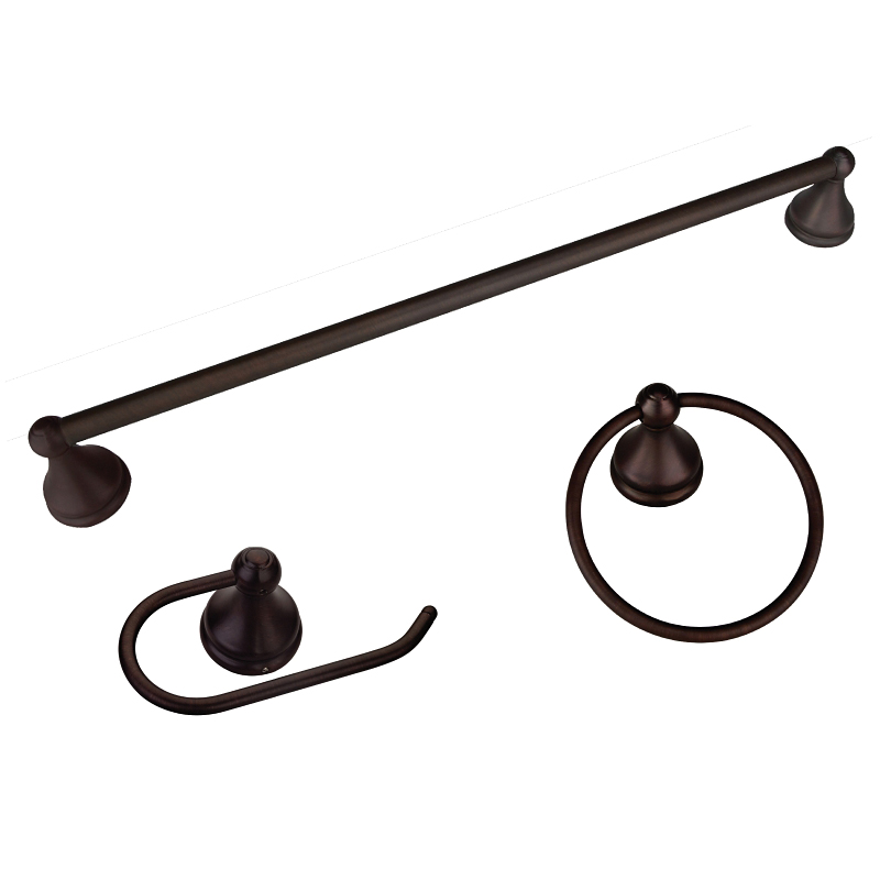 5003ORB Venetian Bath Hardware Set, Steel/Stainless Steel/Zinc, Oil Rubbed Bronze, 3-Piece