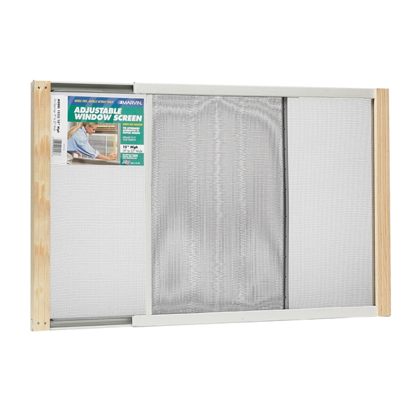 Frost King W.B. Marvin AWS1533 Window Screen, 15 in L, 19 to 33 in W, Aluminum - 1