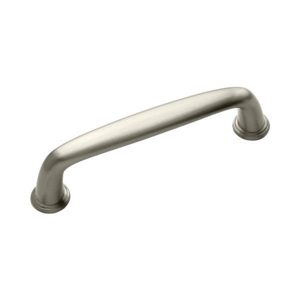 BP53702G10 Cabinet Pull, 4-7/16 in L Handle, 1-1/8 in H Handle, 1-1/8 in Projection, Zinc, Satin Nickel