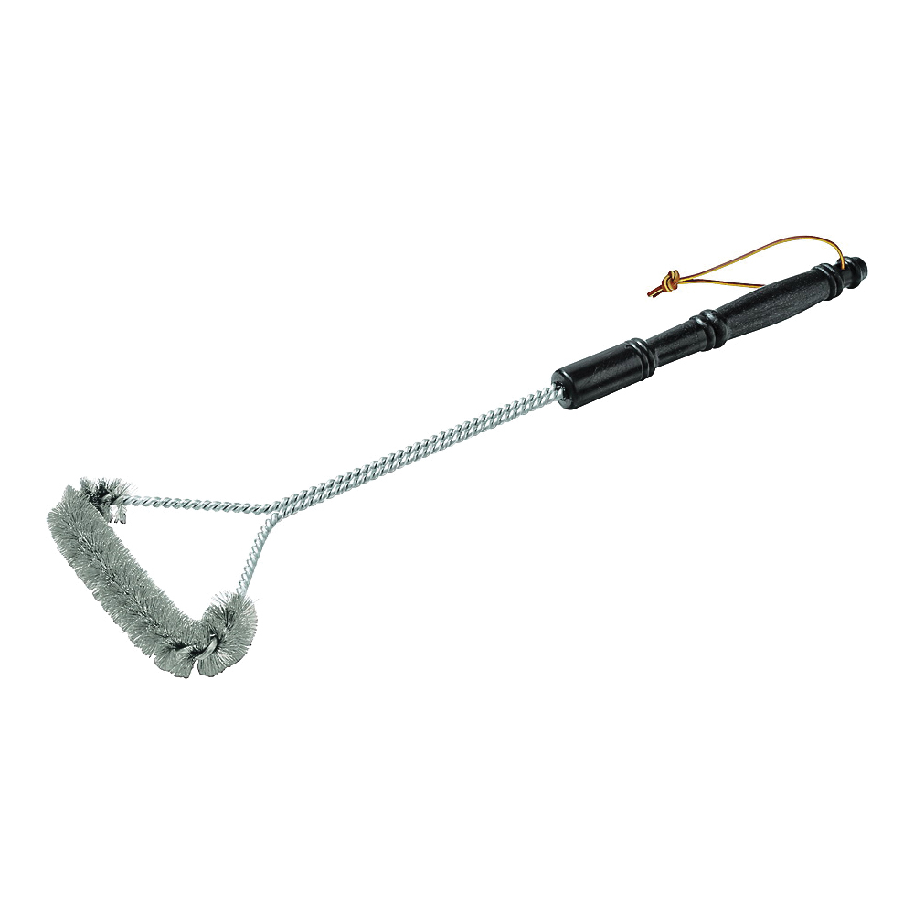 6493 Grill Cleaning Brush, Stainless Steel Bristle, Plastic Handle, Ergonomic Handle, 21 in L