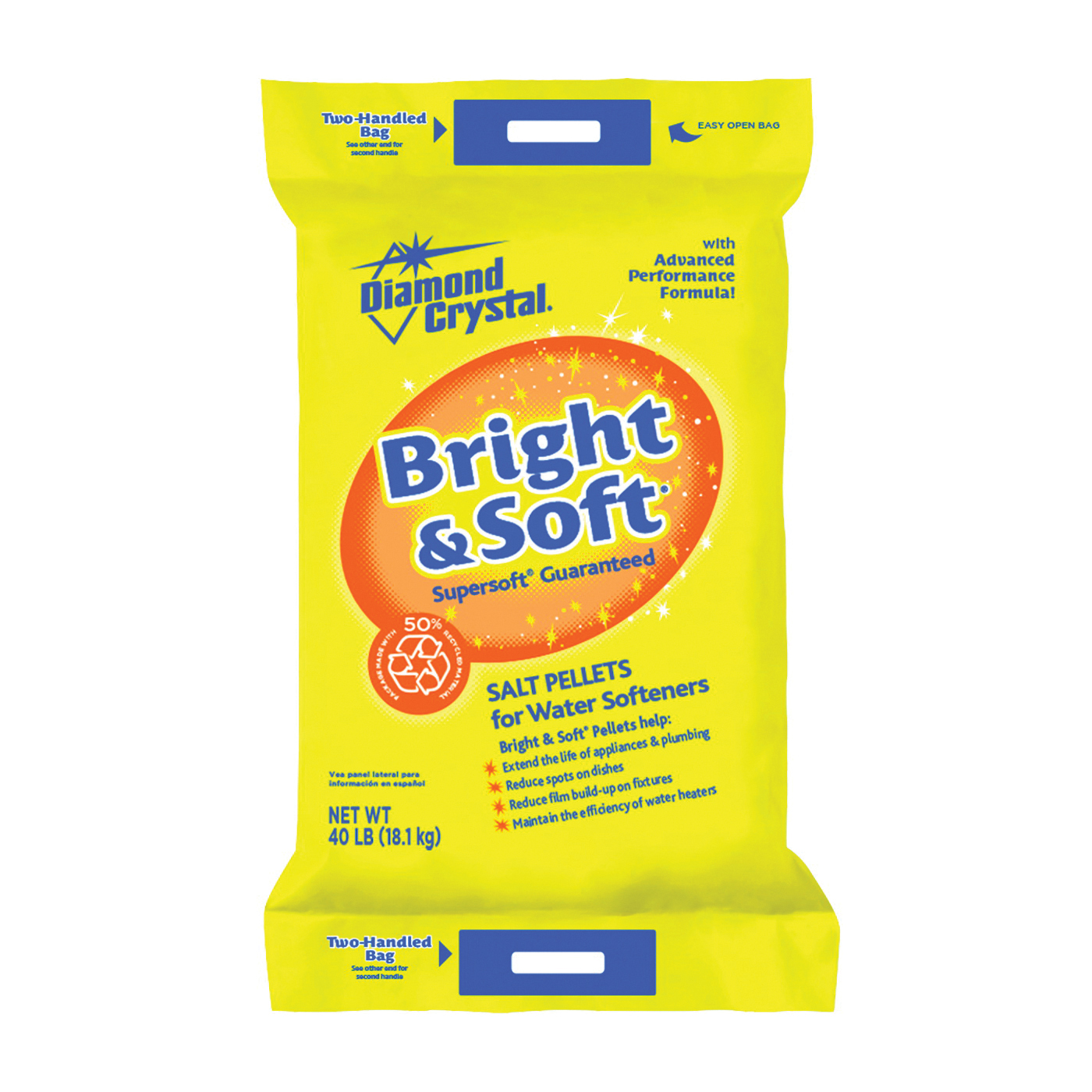 Bright & Soft 100012423 Salt Pellets, 50 lb Bag