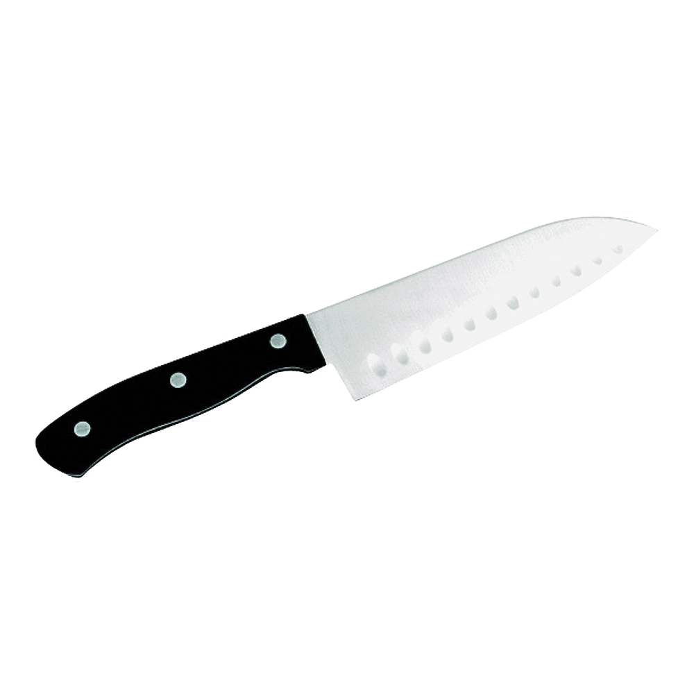 SELECT Series 21671 Santoku Knife, 6-1/2 in L Blade, Stainless Steel Blade, POM Handle, Black Handle