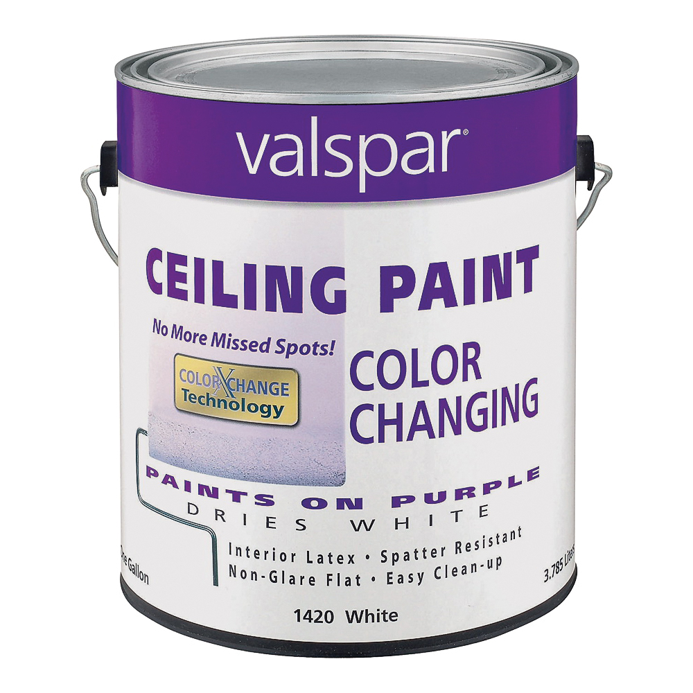 027.0001420.007 Color Changing Ceiling Paint, Matte, White, 1 gal