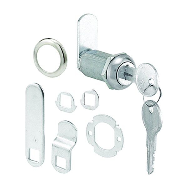 U 9950KA Drawer and Cabinet Lock, Keyed Lock, Stainless Steel, Chrome