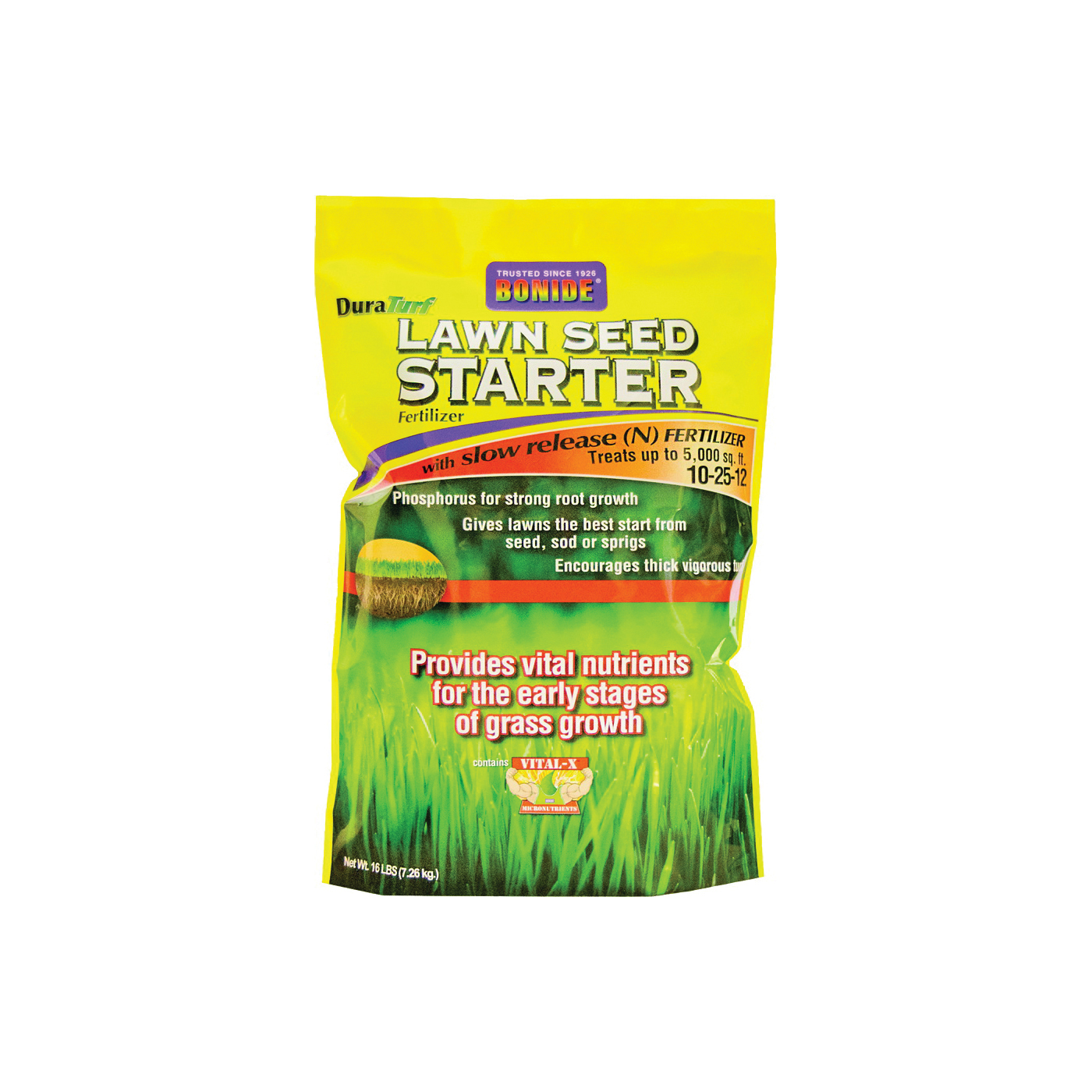 60456 Lawn Seed Starter Fertilizer, Solid, Fertilizer, 16 lb