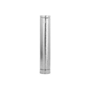 4RV-4 Type B Gas Vent Pipe, 4 in OD, 4 ft L, Galvanized Steel
