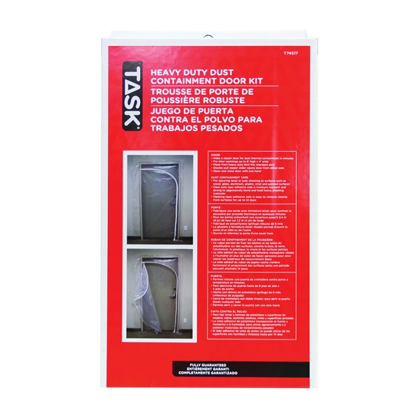 T74517 Dust Containment Door Kit, Heavy-Duty, Poly, 12 ft L, Clear