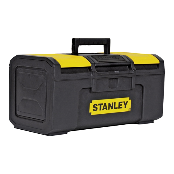 Stanley STST16410 Tool Box, 50 lb, Polypropylene, Black/Yellow, 3-Compartment - 1