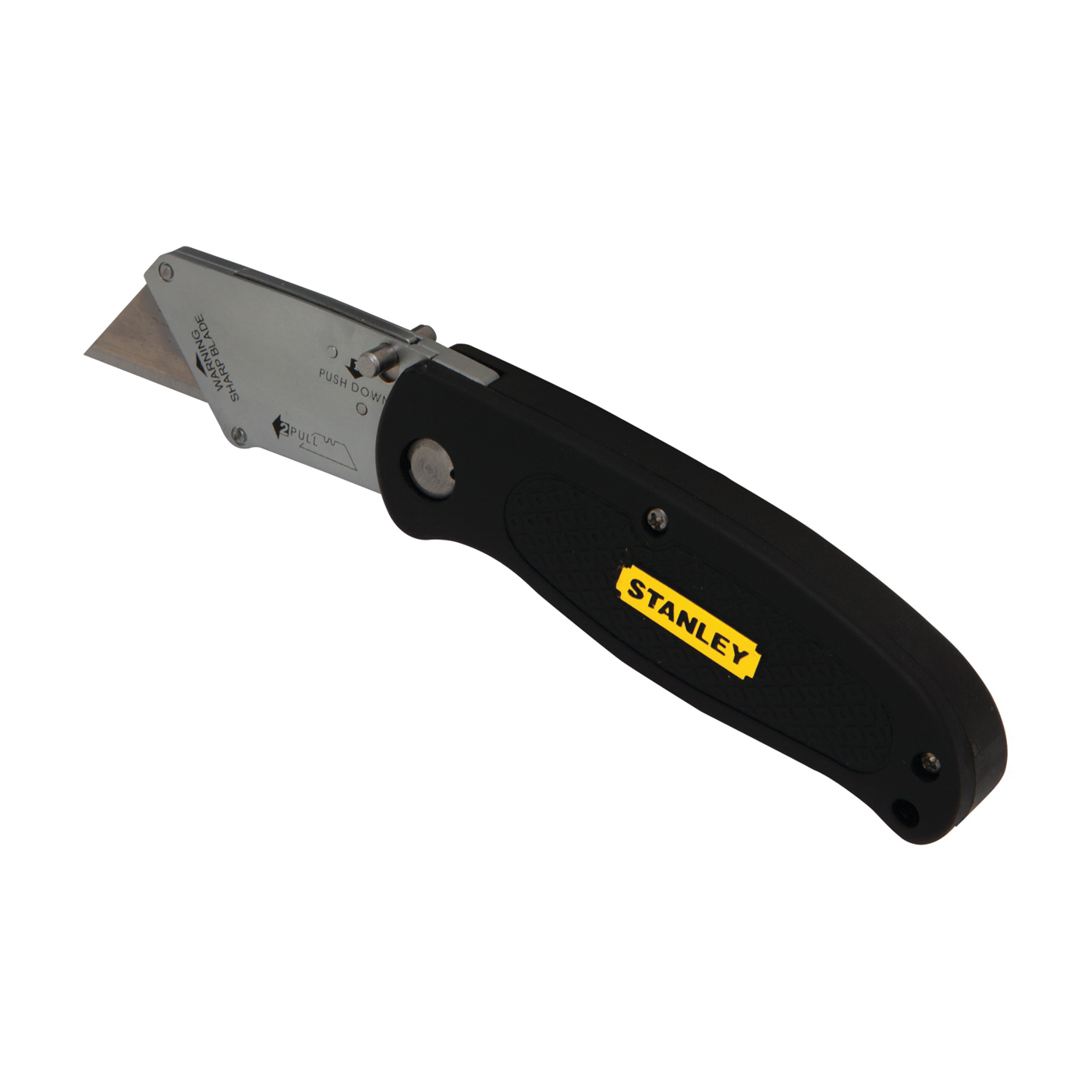 STANLEY STHT10169 Utility Knife, 2-7/16 in L Blade, Steel Blade, Ergonomic Handle, Black Handle