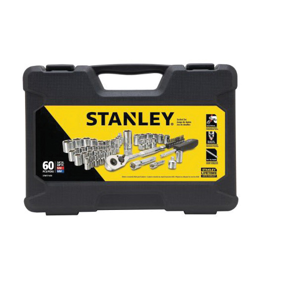 STANLEY STMT71650 Mechanics Tool Set, 60-Piece, Steel, Polished Chrome - 2