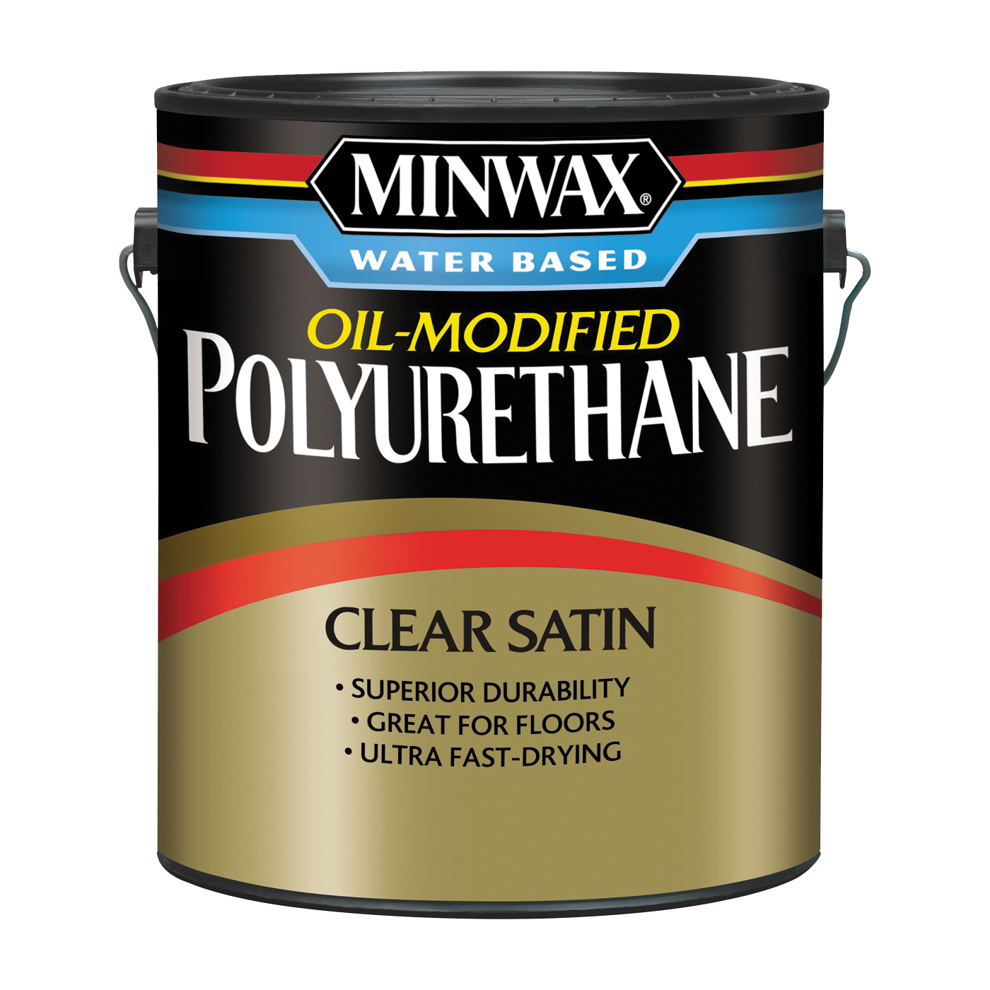 Minwax 710330000 Polyurethane, Water Base, Clear, Liquid, 1 gal Can