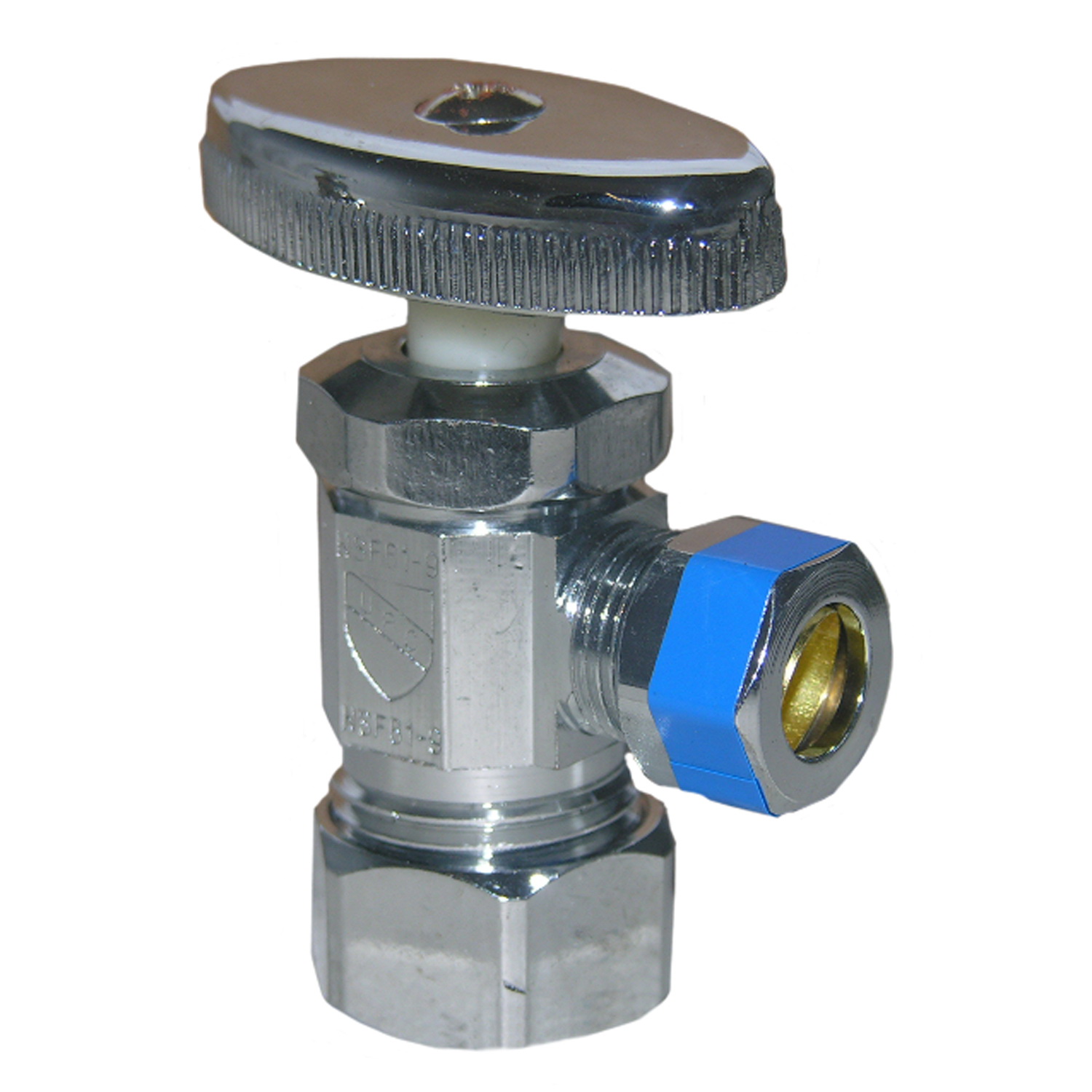 Lasco 06-7253 Standard-Duty Angle Stop Valve, 5/8 x 3/8 in Connection, Compression x Compression, Brass Body