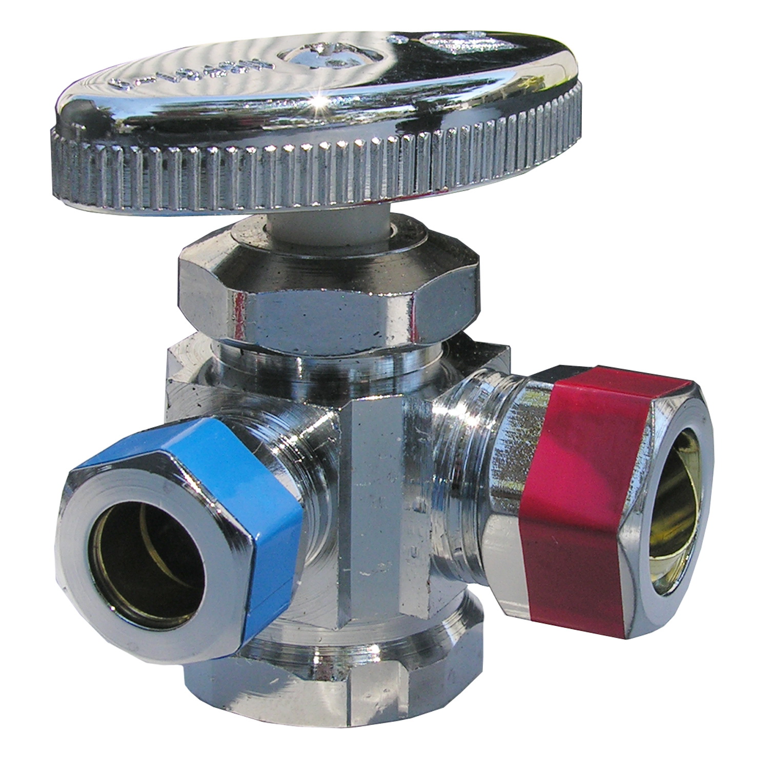 Lasco 06-7329 Angle Stop Valve, 1/2 x 1/2 x 3/8 in Connec
