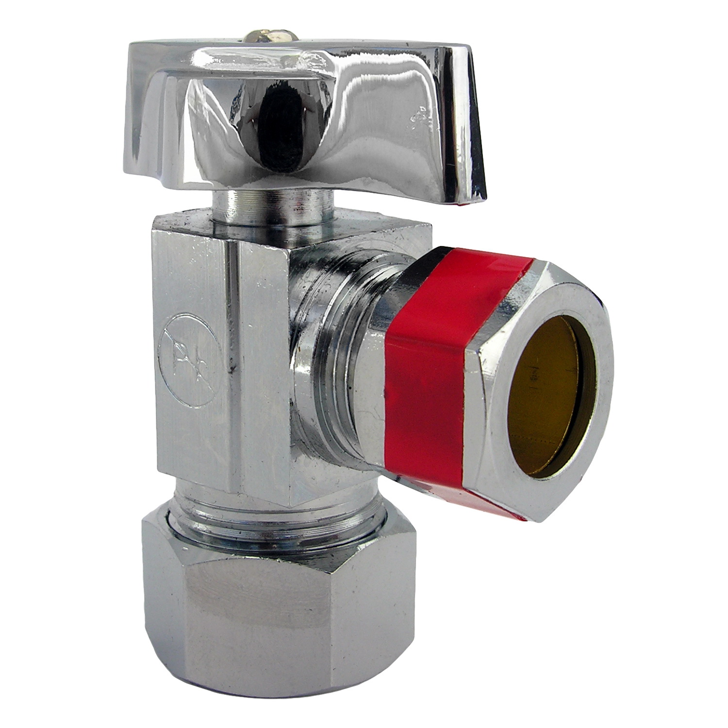 Lasco 06-9213 Angle Stop Valve, 5/8 x 1/2 in Connection, Compression x Compression, Brass Body