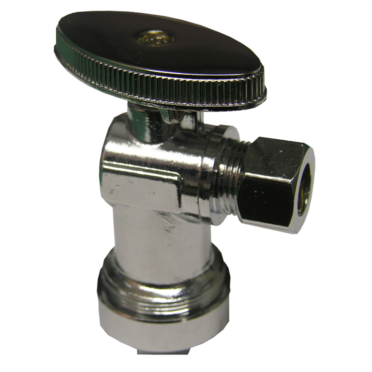 Lasco 06-9293 Angle Stop Valve, 5/8 x 3/8 in Connection, Push-In x Compression, Brass Body