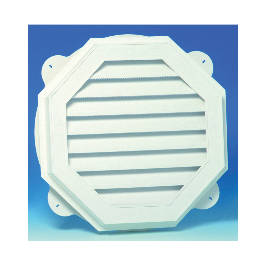 626060-00 Gable Vent, 21-7/8 in L, 21-7/8 in W, Polypropylene, White