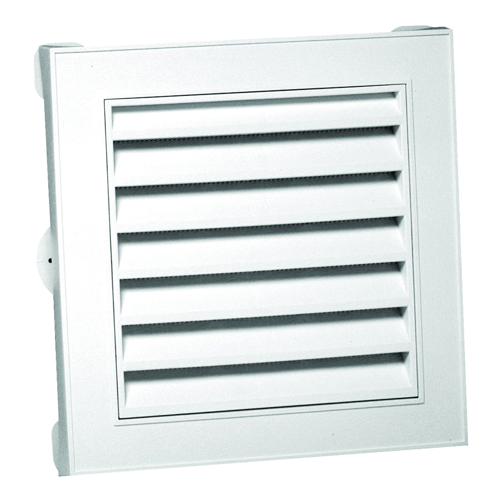 626043-00 Gable Vent, 15.154 in L, 15.154 in W, Polypropylene, White