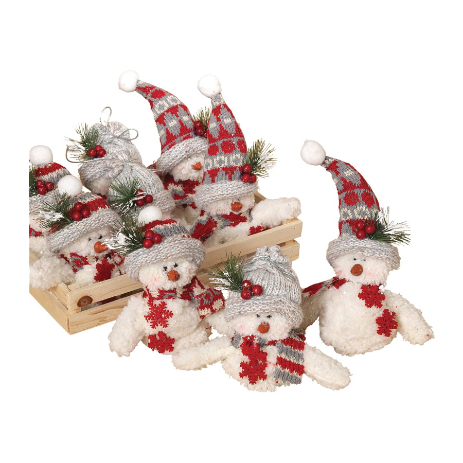 Gerson 2094320 Snowman Ornament Display, 7 in H