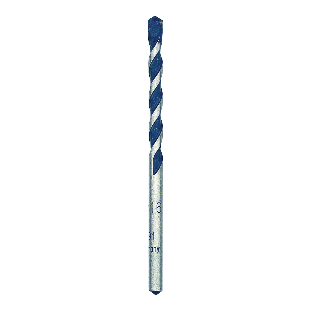 BlueGranite Turbo HCBG03T Hammer Drill Bit, 3/16 in Dia, 4 in OAL, Milled Flute, 2-Flute, 3/16 in Dia Shank
