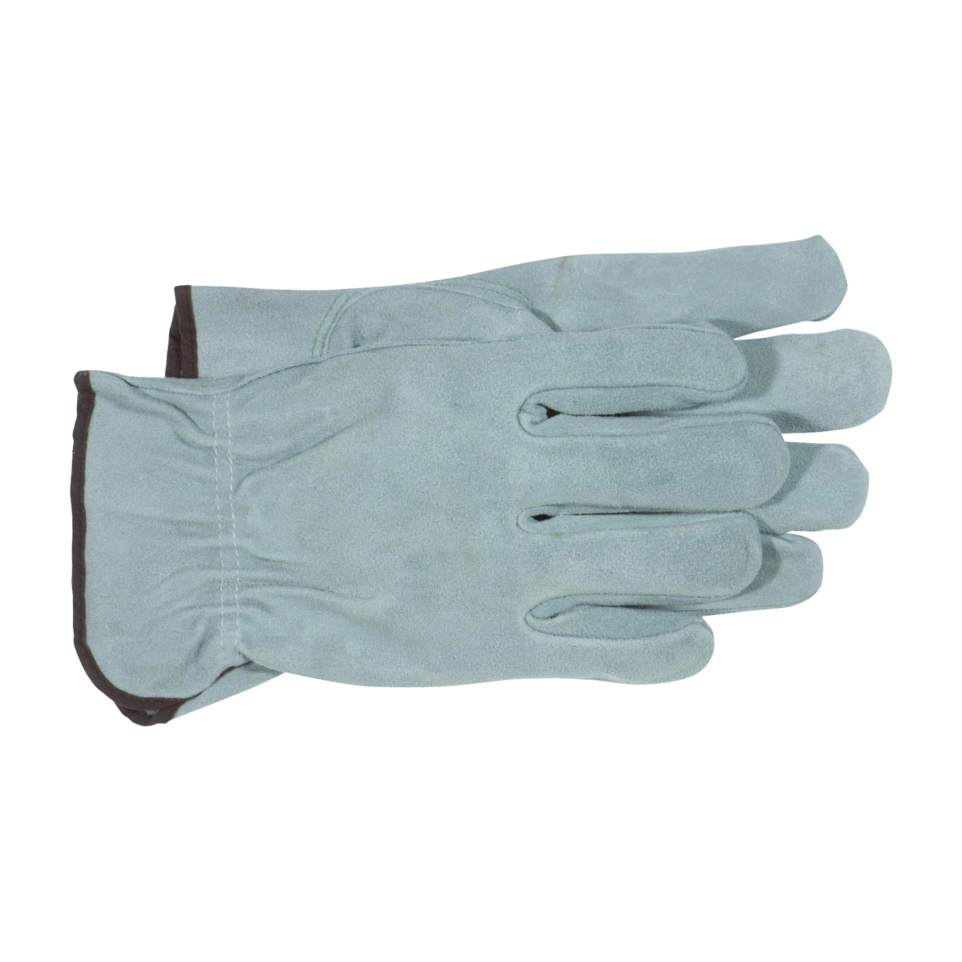 4065L Driver Gloves, L, Keystone Thumb, Open, Shirred Elastic Back Cuff, Cowhide Leather, Gray