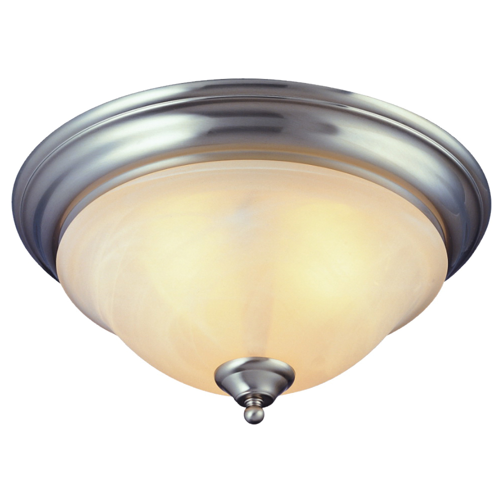 BRT-ATE1013-SC Three Light Flush Mount Ceiling Fixture, 120 V, 60 W, 3-Lamp, A19 or CFL Lamp