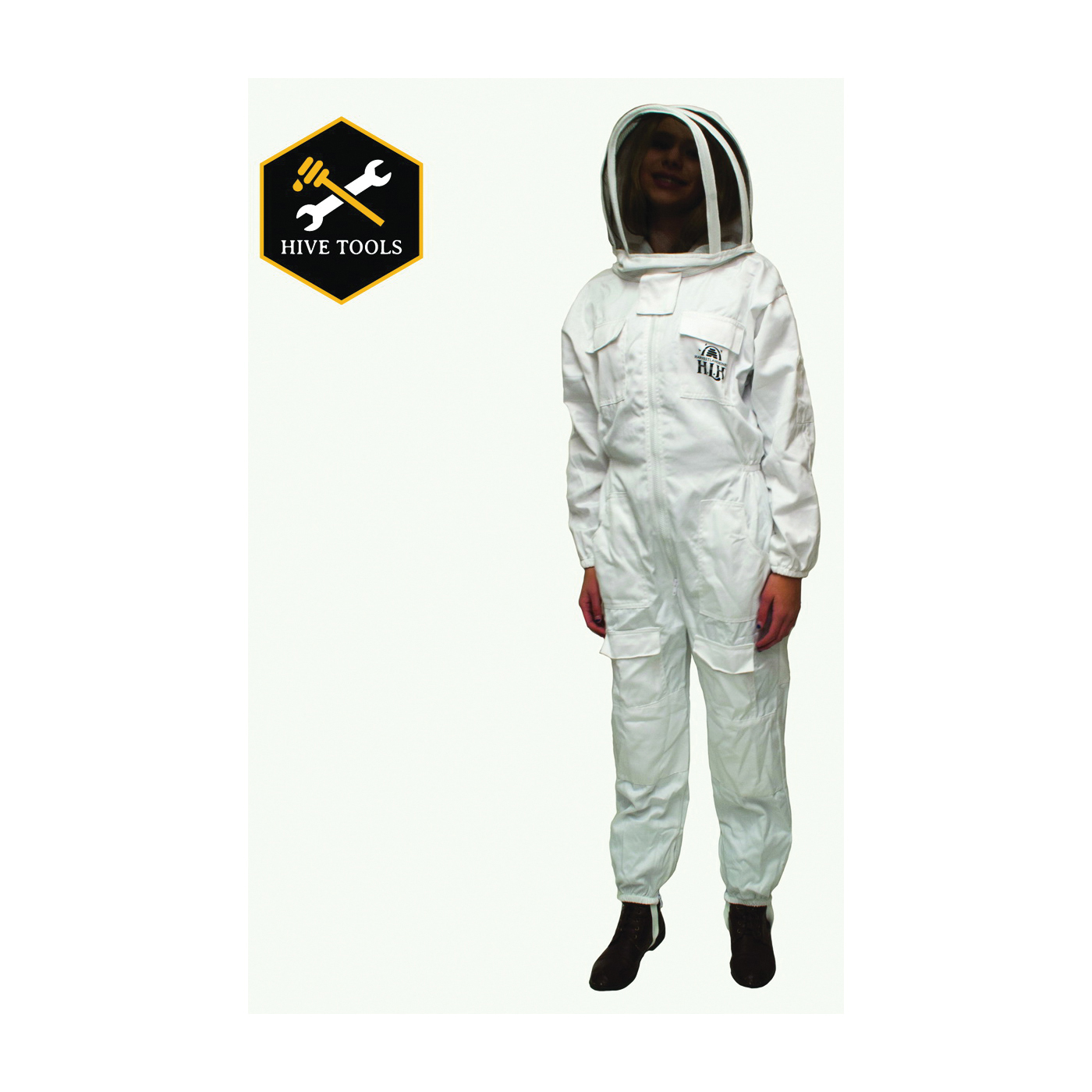 CLOTHSS-101 Beekeeping Suit, S, Zipper Closure, Polycotton