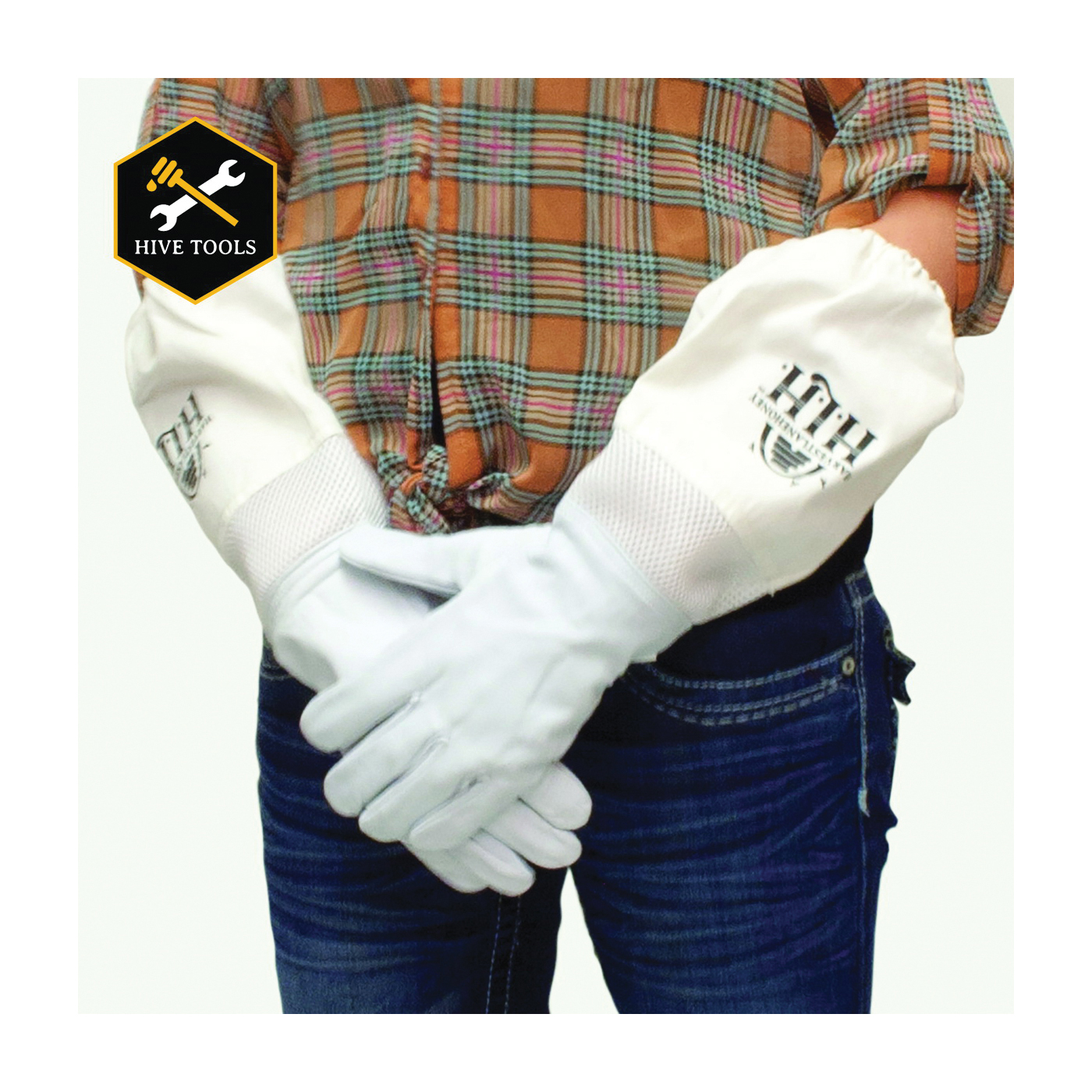 CLOTHGM-103 Beekeeping Gloves, M, Goatskin Leather
