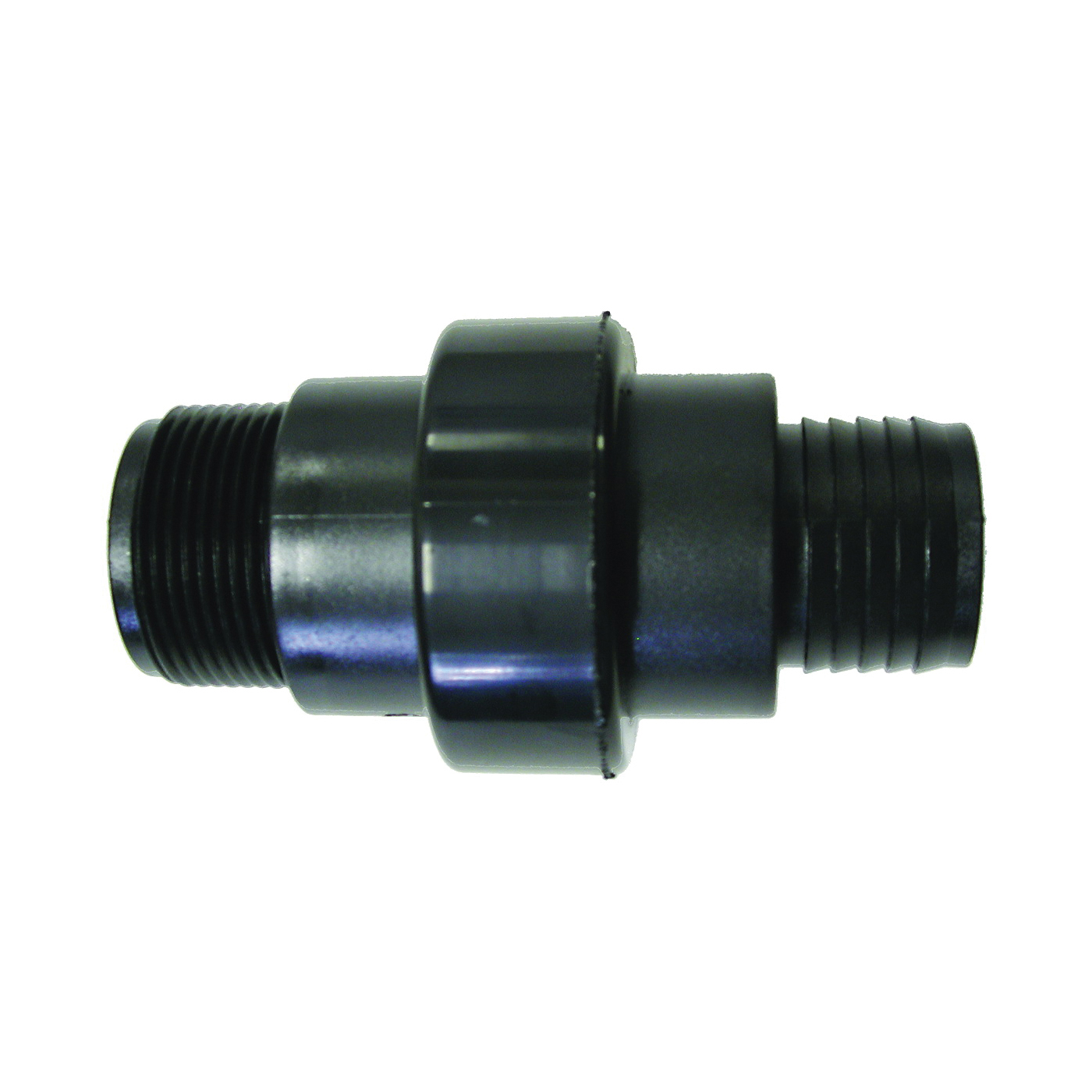 Superior Pump 99509/SC150B Check Valve, 1-1/2 x 1-1/4 in, MPT x Barb, ABS Body