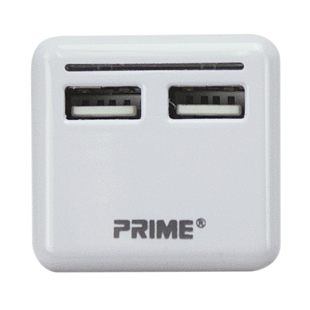 ORUSB340 AC Compact USB Charger with Light, 3.4 A, 2-USB Port, White