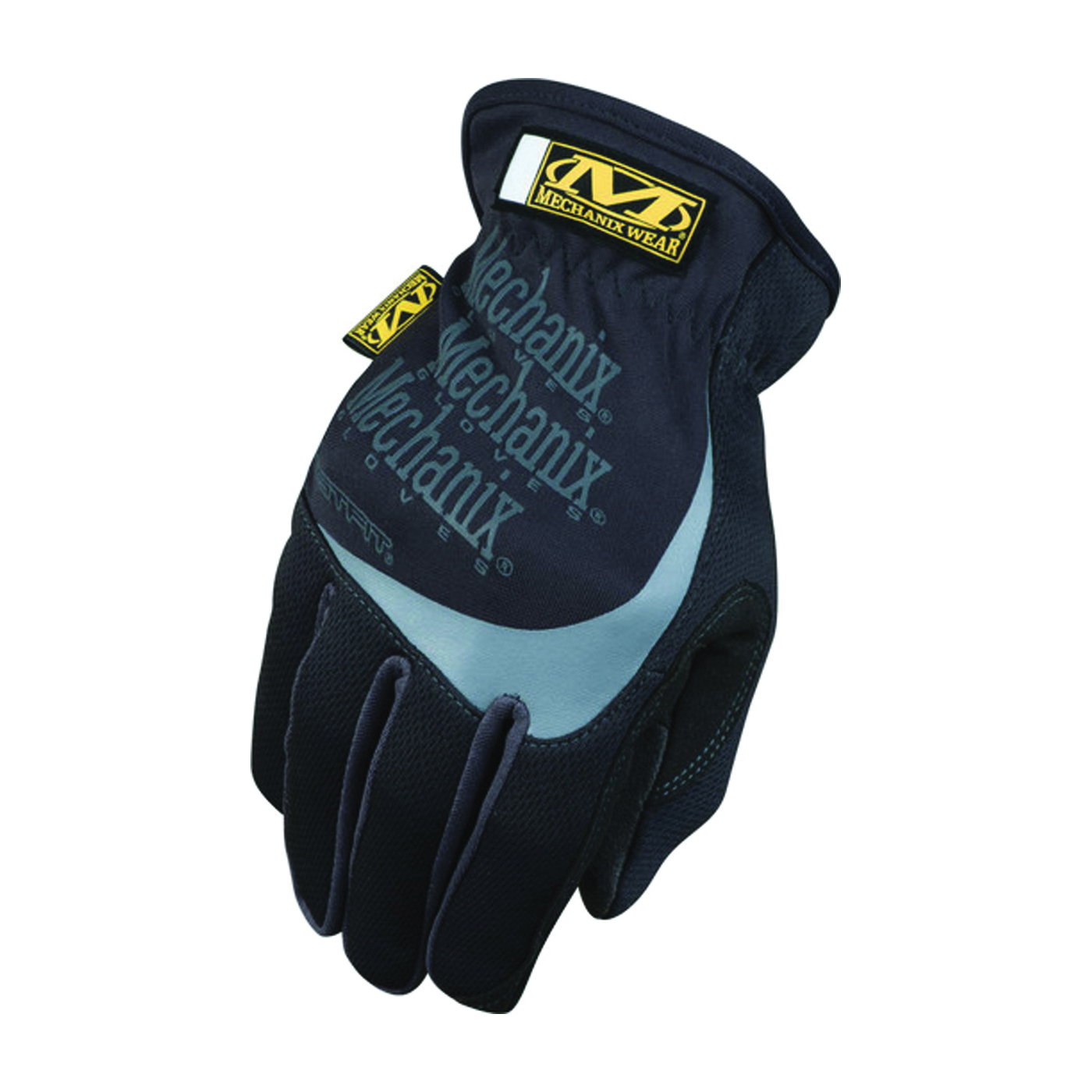FastFit Series MFF-05-010 Work Gloves, Men's, L, 10 in L, Reinforced Thumb, Elastic Cuff, Black