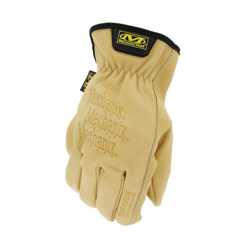 LDCW-75-010 Driver Gloves, L, 10 in L, Keystone Thumb, Elastic Cuff, Leather, Tan