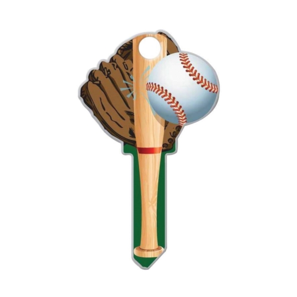 Lucky Line Key Shapes Series B120K Key Blank, Baseball, Brass, Enamel-Coated, For: Kwikset Locks