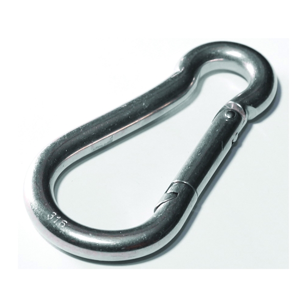 2450S-11/32 Spring Snap, 160 lb Working Load, Stainless Steel, Zinc