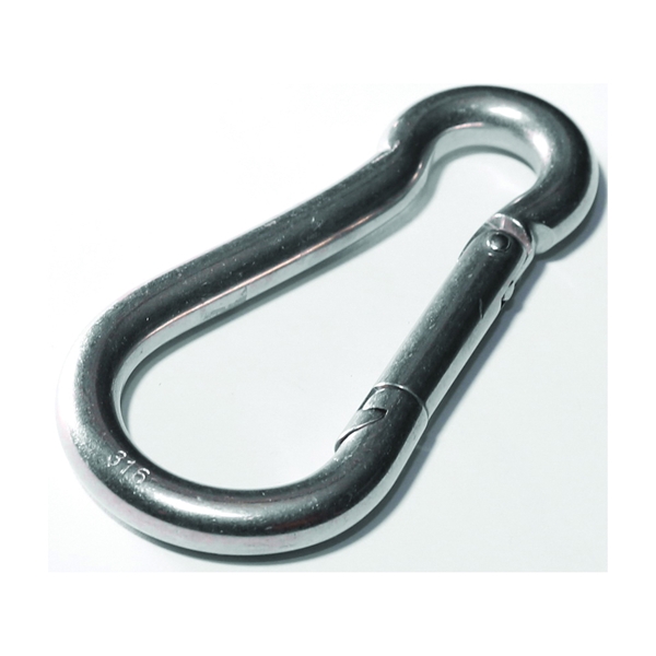 Baron 2450S-3/8 Spring Snap, 1/2 in Snap Opening, 4 in L Dimensions, 400 lb Working Load, Stainless Steel