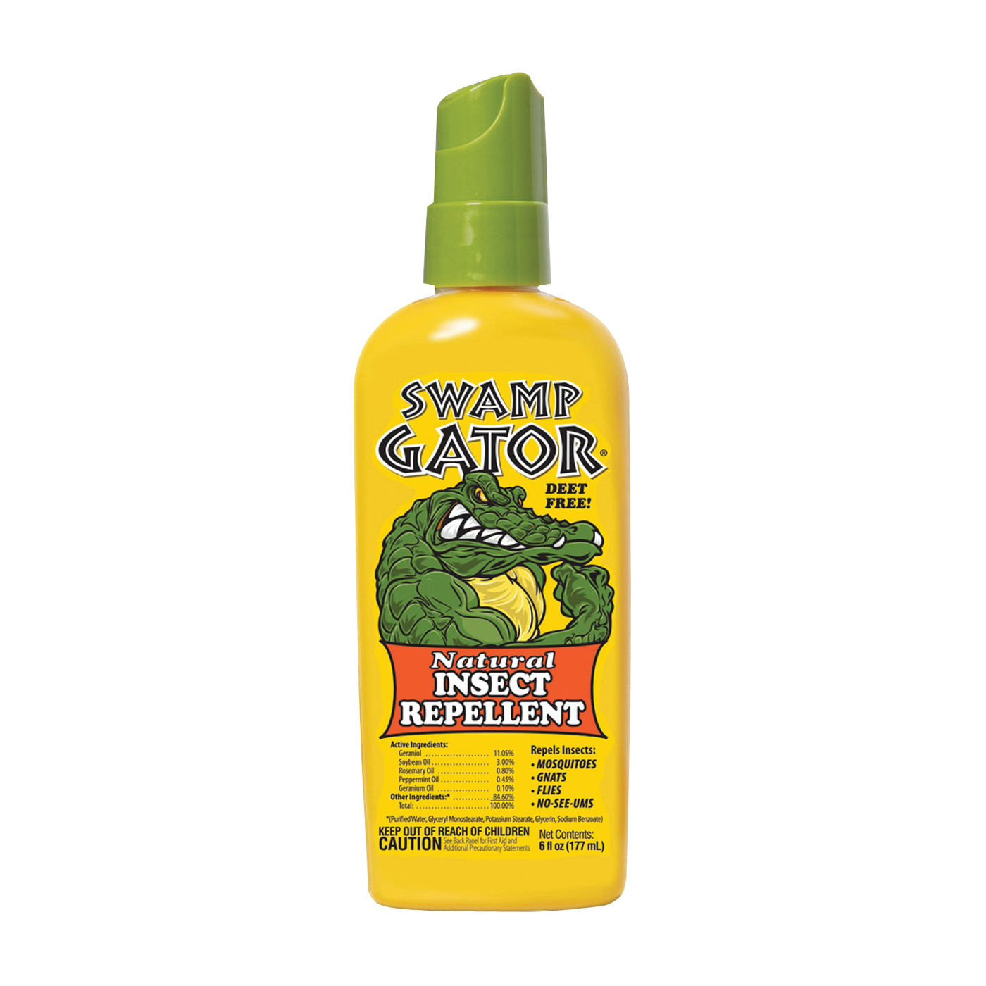 Swamp Gator HSG-6 Insect Repellent, 6 oz, Liquid, Milky, Minty
