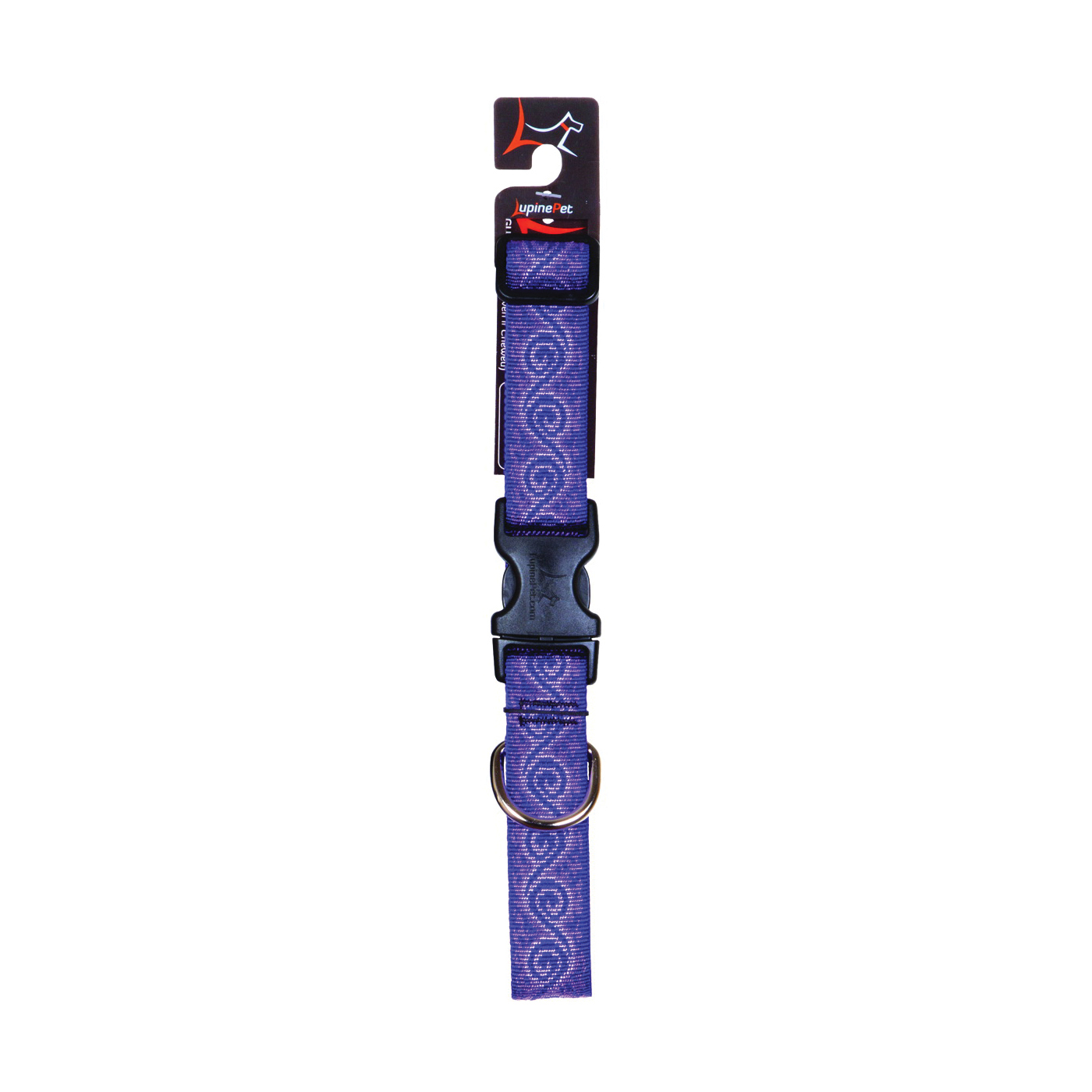 LupinePet Original Designs 96952 Adjustable Dog Collar, 12 to 20 in Neck, 1 in W Collar, Nylon, Jelly Roll