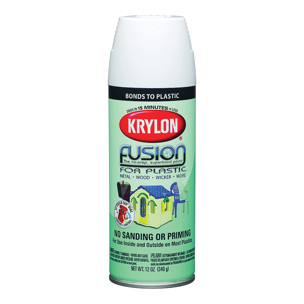 Krylon K02518007 Spray Paint, Flat, White, Can - 1