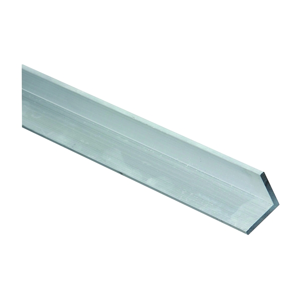 4204BC Series N247-411 Angle Stock, 1 in L Leg, 48 in L, 1/8 in Thick, Aluminum, Mill
