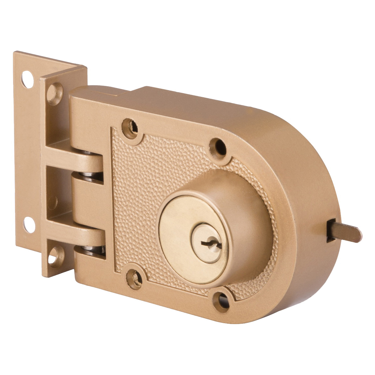 Lock 6224331-PS, Keyed Different Key, Brass, Brass, KW1 Keyway, 1-2-3/8 in Thick Door