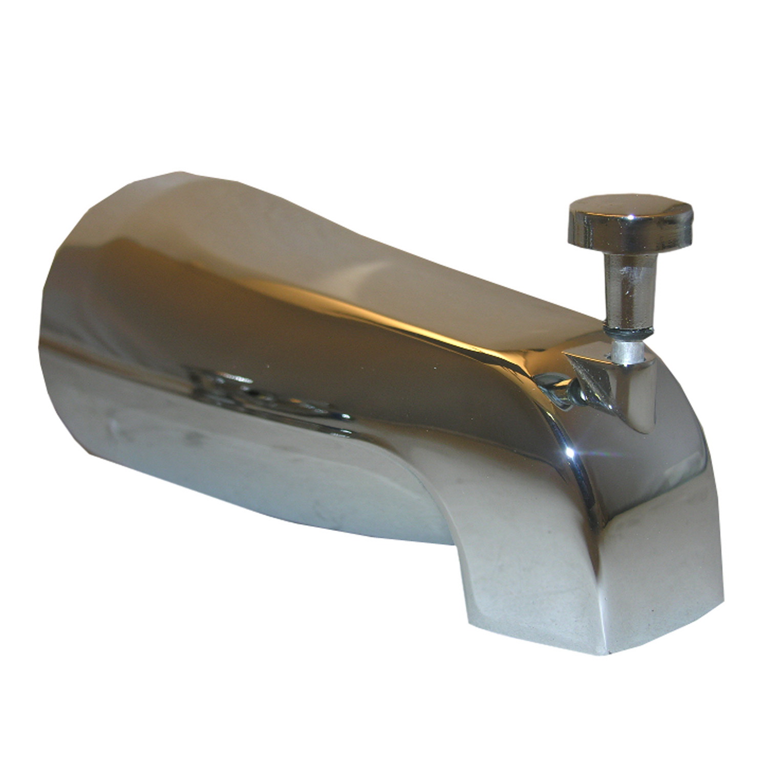 Lasco 08-1013 Bathtub Spout with Diverter, Chrome Plated, For: 5/8 in OD Copper Tube with Set Screw Application